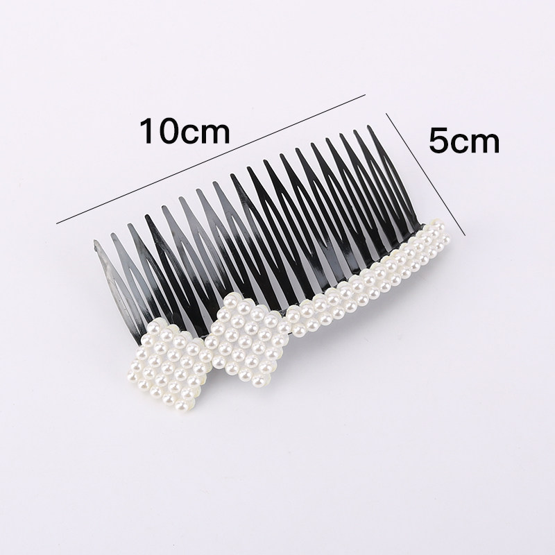 网红红珍珠发梳发夹成人头饰压发梳插防滑顶夹发饰