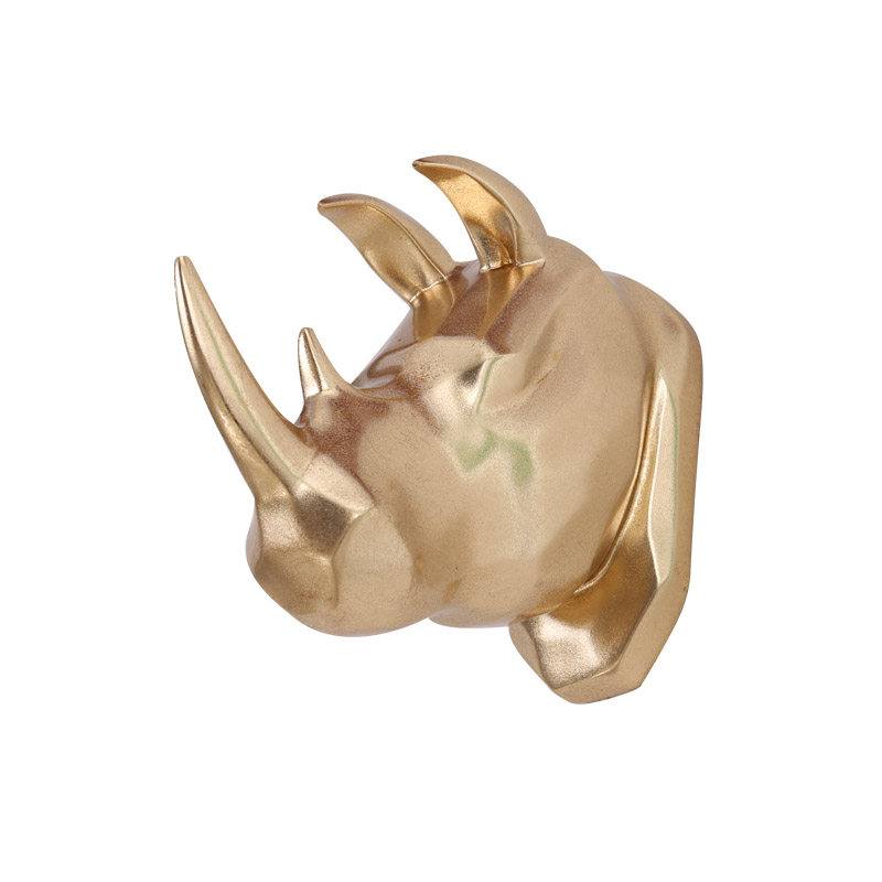 现代简约几何犀牛牛头壁挂创意客厅玄关过道墙壁壁饰