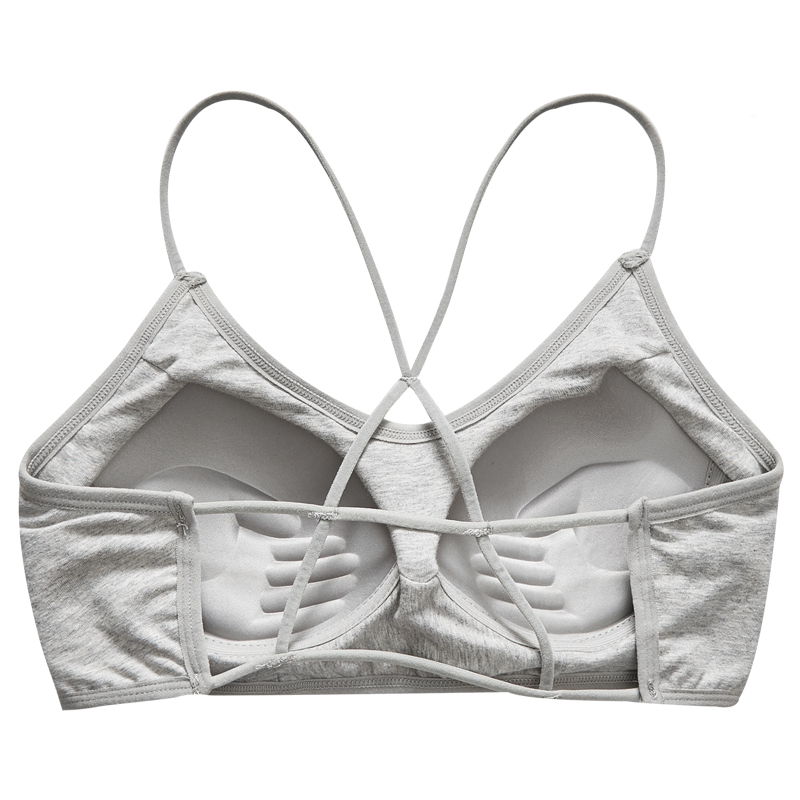 美背文胸交叉带性感吊带文胸一体背心式聚拢收副乳防走光抹胸少女