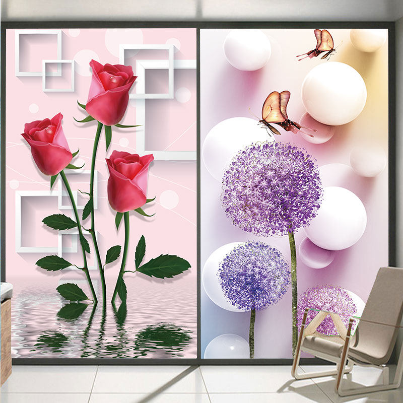 磨砂窗户玻璃透光不透明浴室卫生间防走光窗贴纸防窥遮光墙纸贴膜