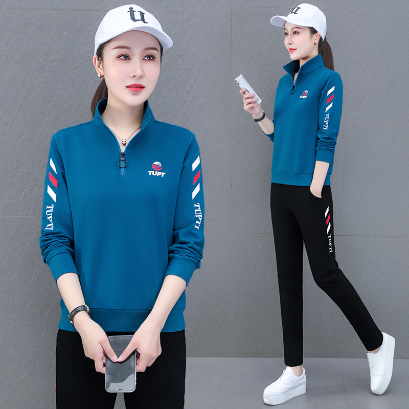 休闲休闲运动运动服套装女春秋季2021新款时尚宽松休闲运动套装