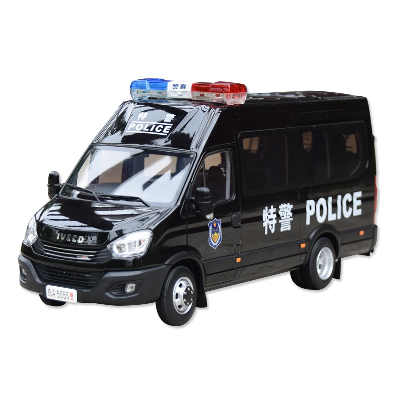 依维柯车模正品特警南京欧胜商务车警车合金汽车车模