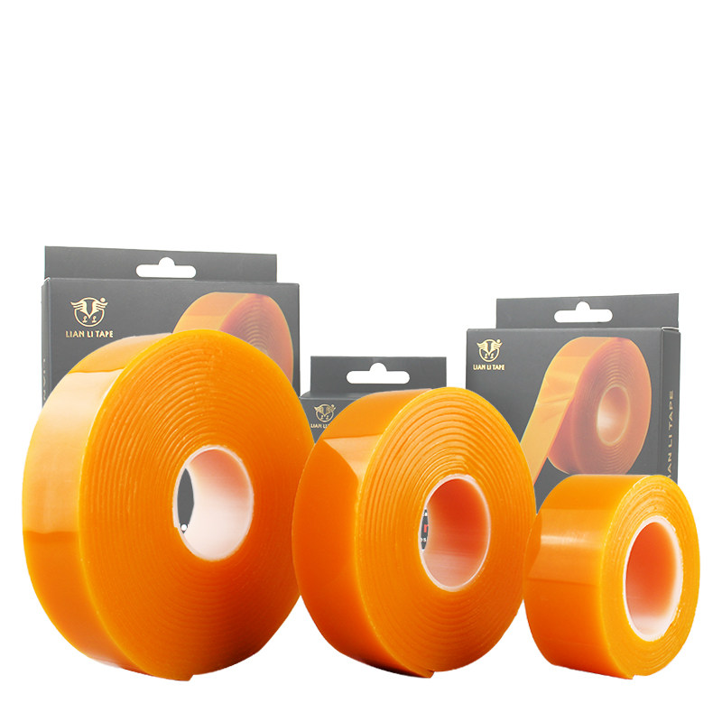 联力桔色超粘纳米双面胶无痕魔力胶带万能防滑贴片万能贴强力黏胶粘