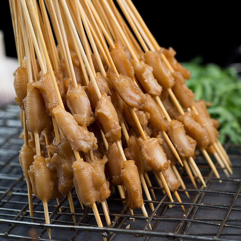 铁板鸭脚筋小串烧烤食材油炸涮锅串半成品商用冷冻其它鸭肉类
