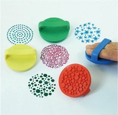 儿童diy海绵印章 幼儿园早教拓印玩具手工涂鸦美术绘画工具6个装