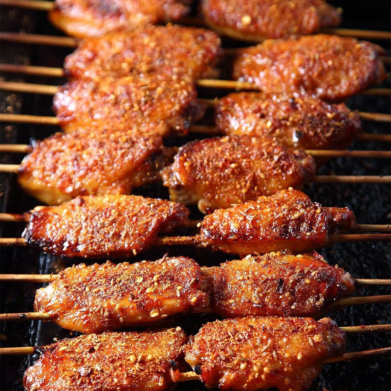 双签鸡翅中串奥尔良口味中翅150支调理烧烤油炸生鸡翅