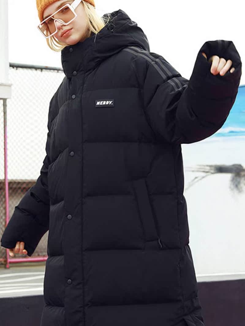 2021新款加厚nerdy羽绒服韩国男女过膝中长款虞书欣同款短款外套