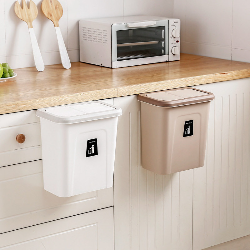 垃圾桶垃圾厨房壁挂式家用厨余灶台台面创意垃圾桶