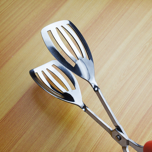 不锈钢食品夹子剪刀型镂空餐厅自助分菜夹防烫面包沙拉烧烤食物夹