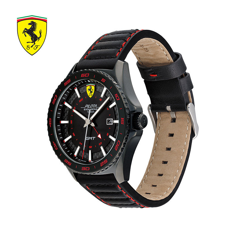 ferrari法拉利pilotaevo系列运动gmt时区男表0830775欧美腕表