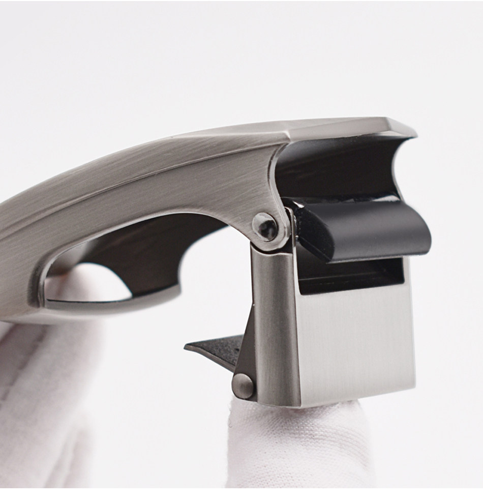 无牙皮带扣头自动男士腰带压扣夹轴皮带扣