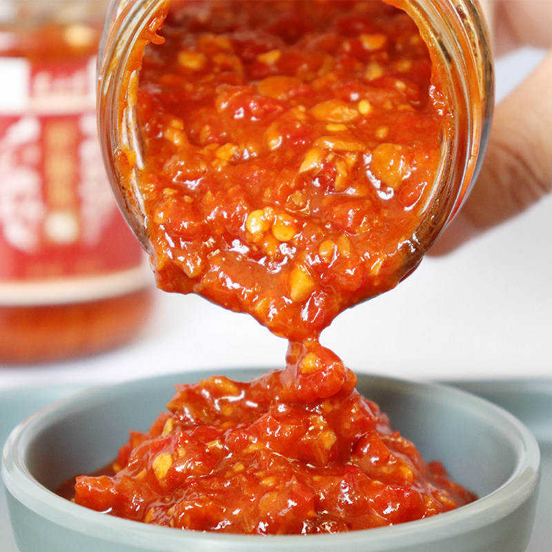 蒙小将鲜椒酱蒜蓉辣椒酱210g*2下饭菜香辣拌饭酱拌面酱自制农家