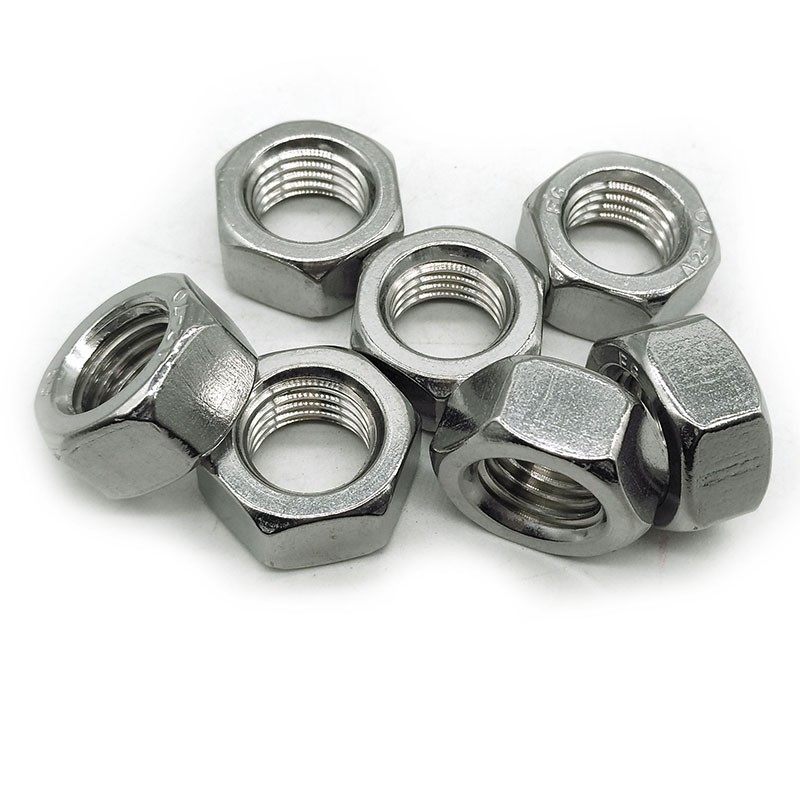 s304不锈钢六角螺母螺帽螺丝帽m3m4m5m6m8m10m12m14m16m18m20螺母