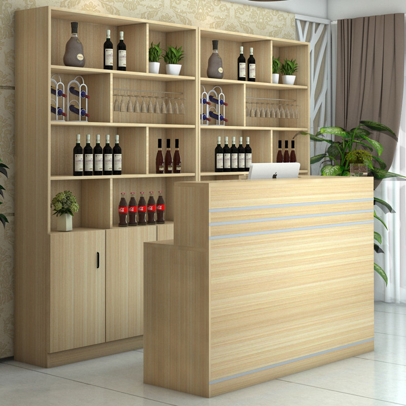 酒柜吧台组合饭店餐厅前台接待酒架收银台展示柜家用收银台