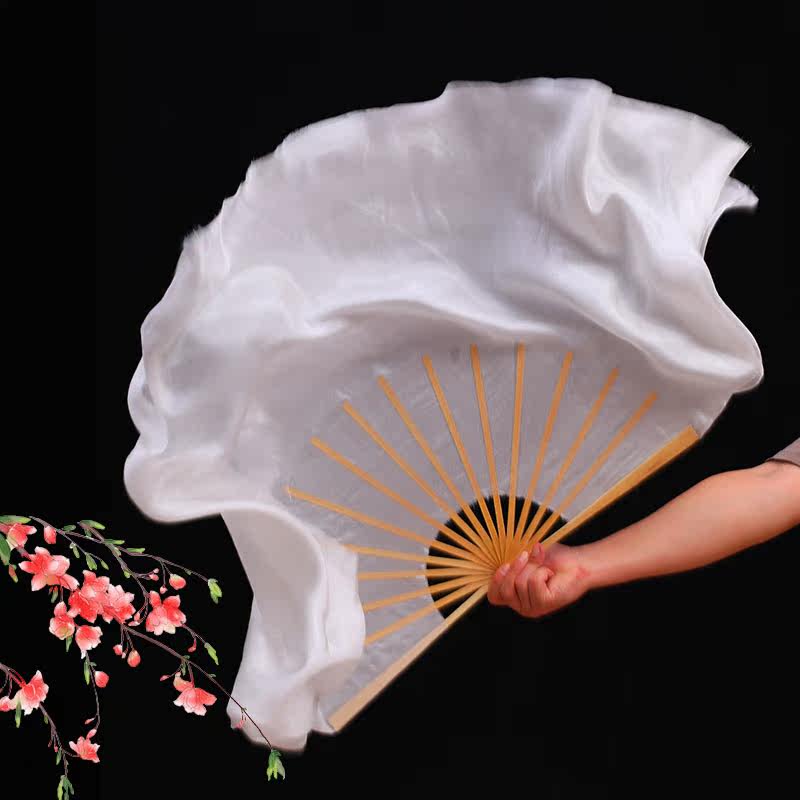 真丝舞蹈扇子双面儿童秧歌加长成人梁祝盛世更多舞蹈配饰
