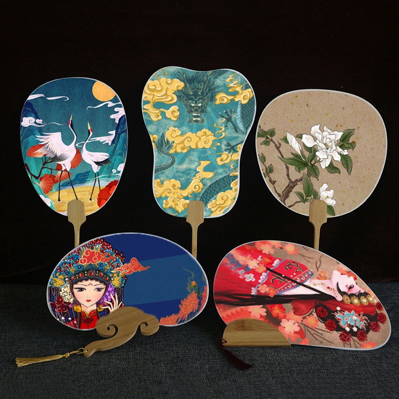 团扇定制图案logo印刷订做做广告印制宣纸扇子扇子