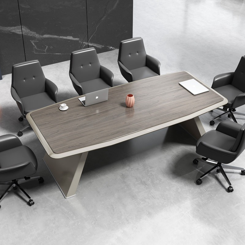办公室会议会议桌桌椅组合简约现代洽谈桌子大小会议桌