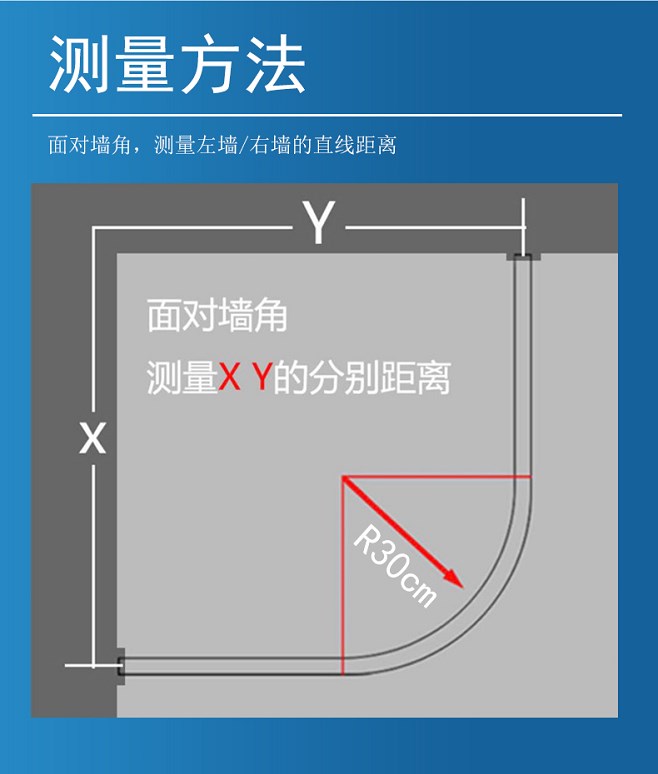 淋浴房磁吸打孔隔断干湿卫生间磁性套装浴帘弧形淋浴房配件