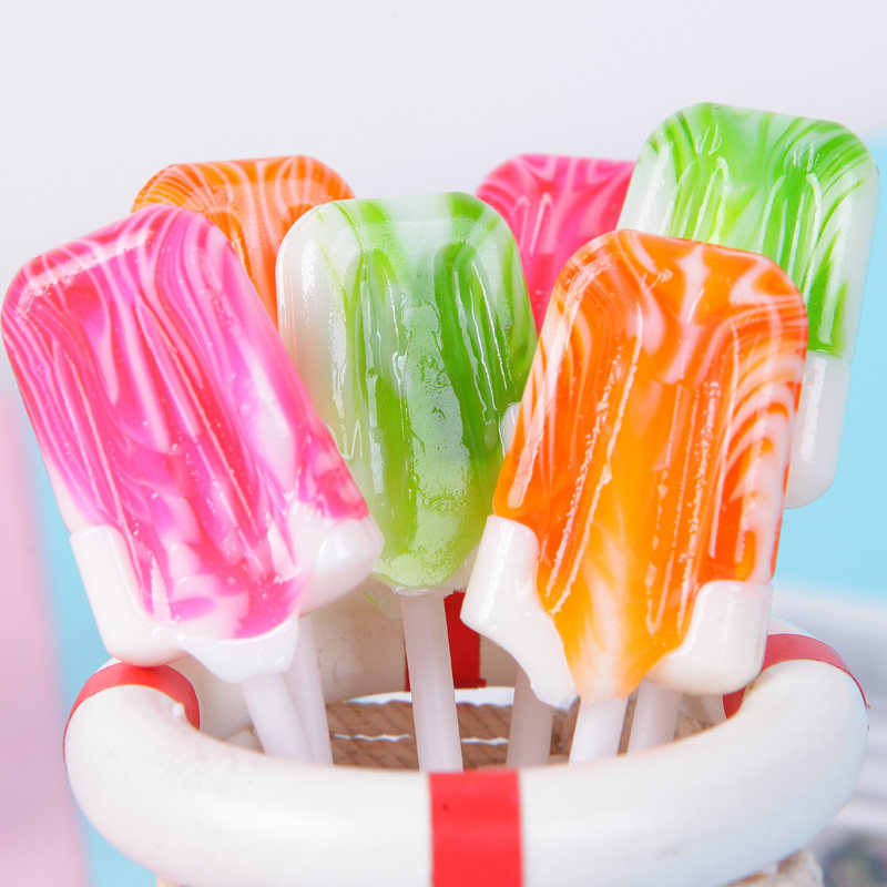 步步冰淇淋棒棒糖30支盒装水果硬糖创意儿童糖果糖果