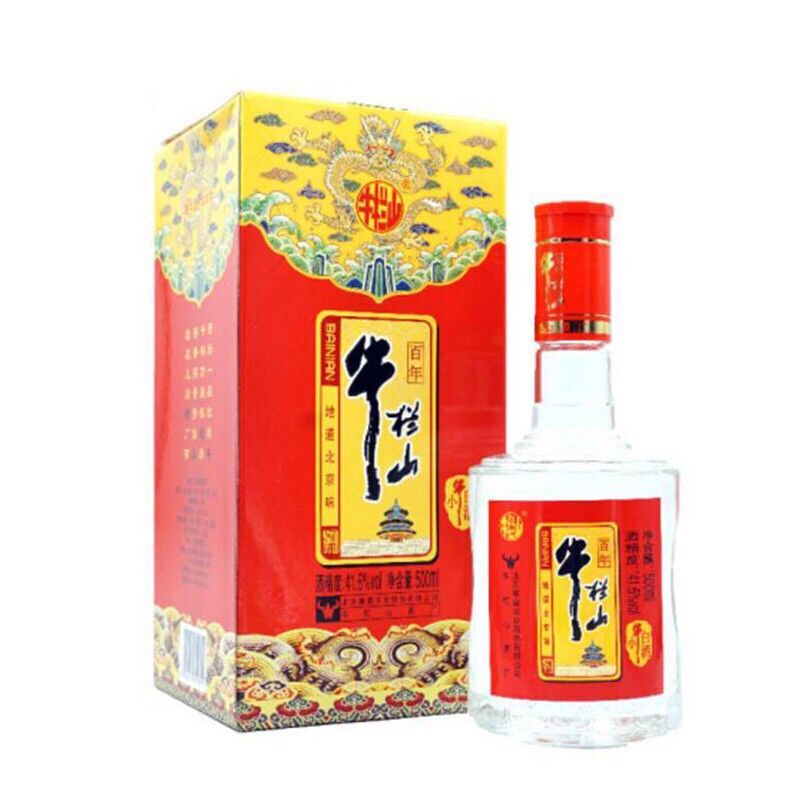 牛栏山416度小牛白酒浓香型500ml内含礼袋保真包邮6瓶装