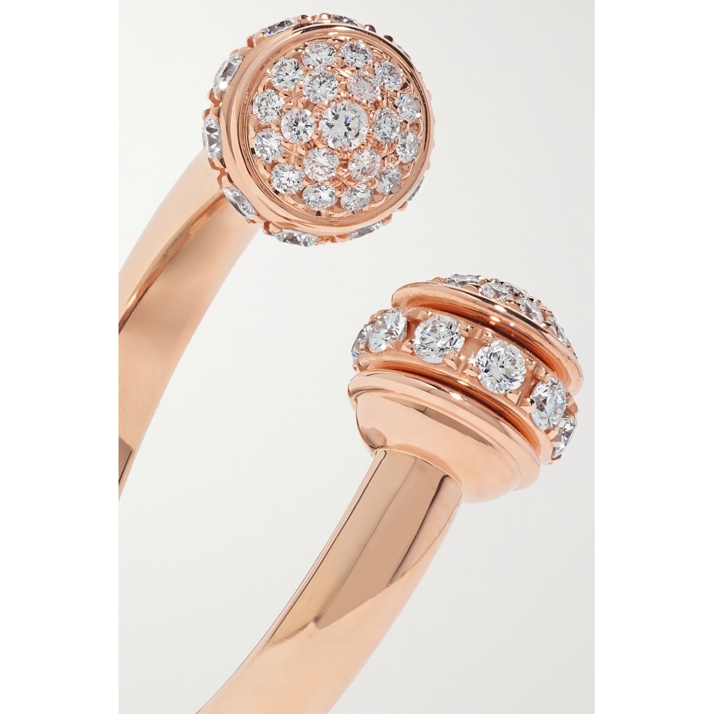 piaget伯爵时来运转玫瑰金钻石钻石戒指nap颇特手饰