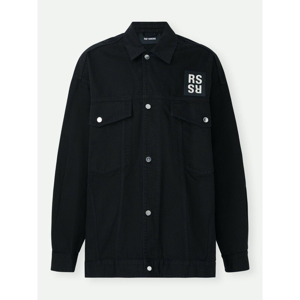 经典rafsimons男大廓形牛仔夹克napnet-a-porter颇特夹克