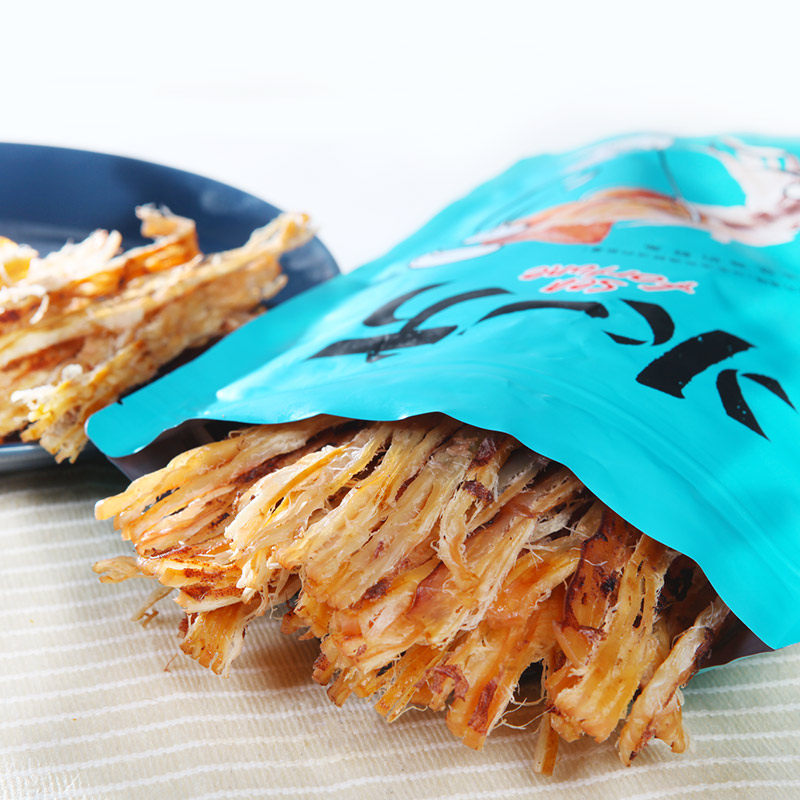 水一方现烤鱿鱼丝250g手撕鱿鱼条鱿鱼片大连特产海鲜零食鱼干批发