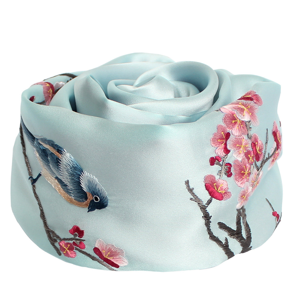 苏绣丝巾蚕丝手工定制真丝刺绣围巾围巾