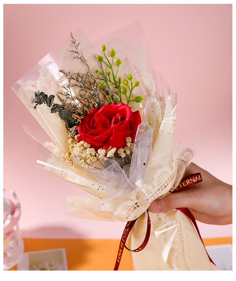 三八节礼物香皂玫瑰花单支康乃馨肥皂花束新款母亲节仿真花