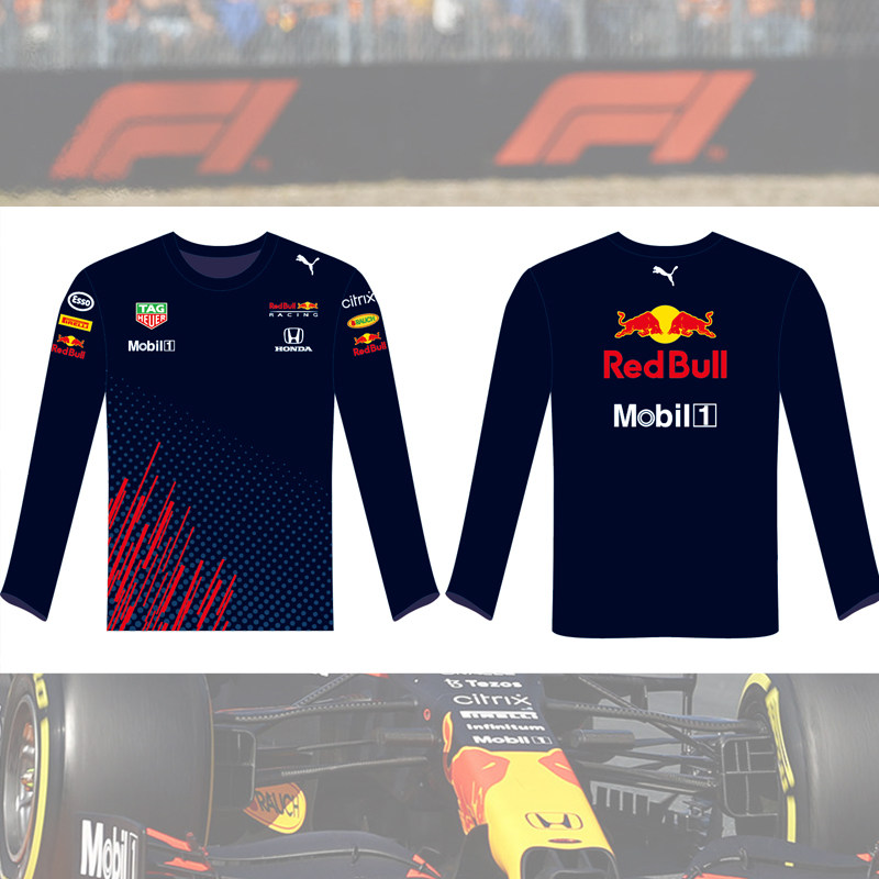 f1赛车2021新款长袖透气红牛车队redbull维斯塔赛车服