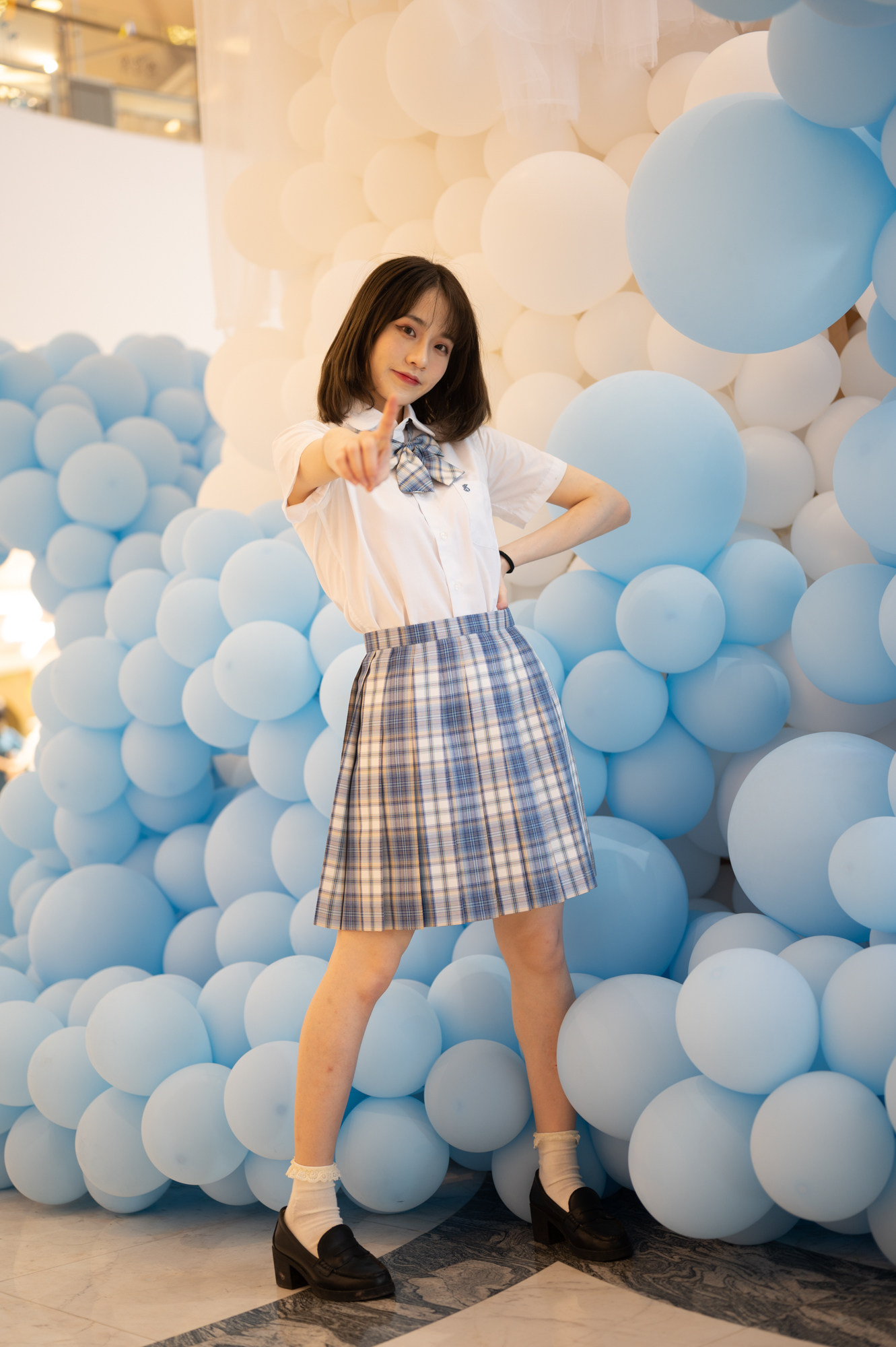 岸芷汀兰皙南正版原创少女格子西式学生校服