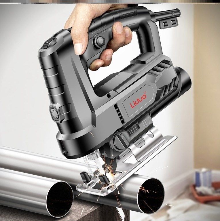 电动曲线钢板木工锯斜切可调速钢锯电动曲线锯