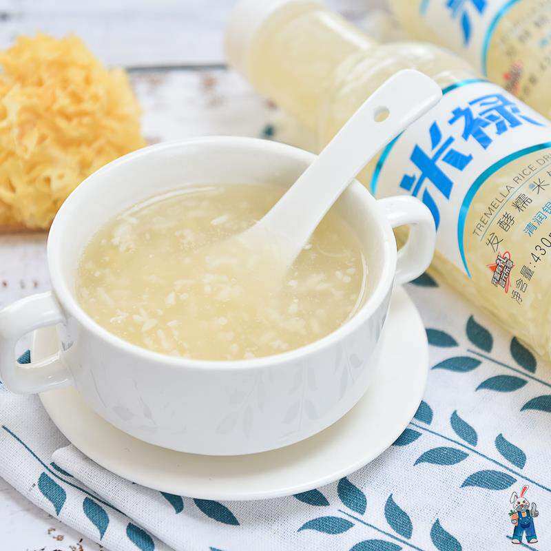 米禄糯米饮品发酵型米酿蜂蜜银耳味米露夏日清凉特饮玩网红小吃