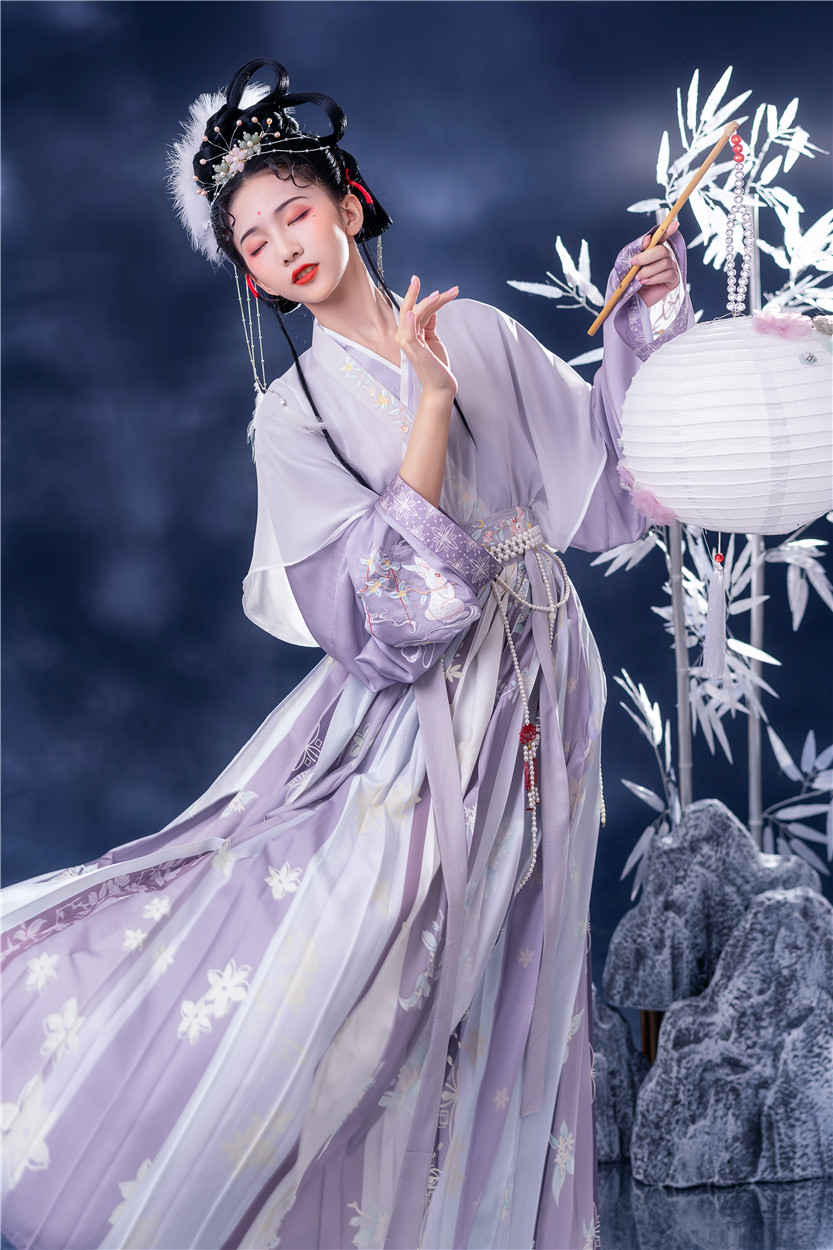 名曰原创领襦腰交风齐魏晋半臂国风汉裳女中汉服