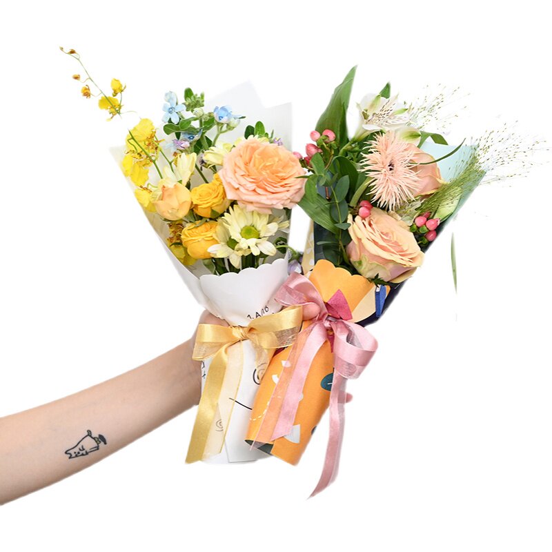 教师节向日葵花店花艺包装纸鲜花花束小花康乃馨简洁其他
