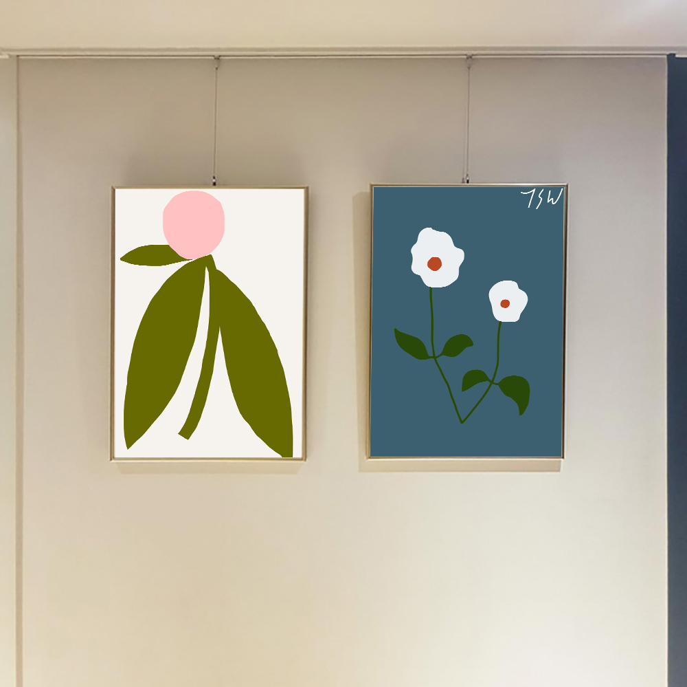 米范家法式配色卧室装饰画床头挂画现代简约小清新创意现代装饰画