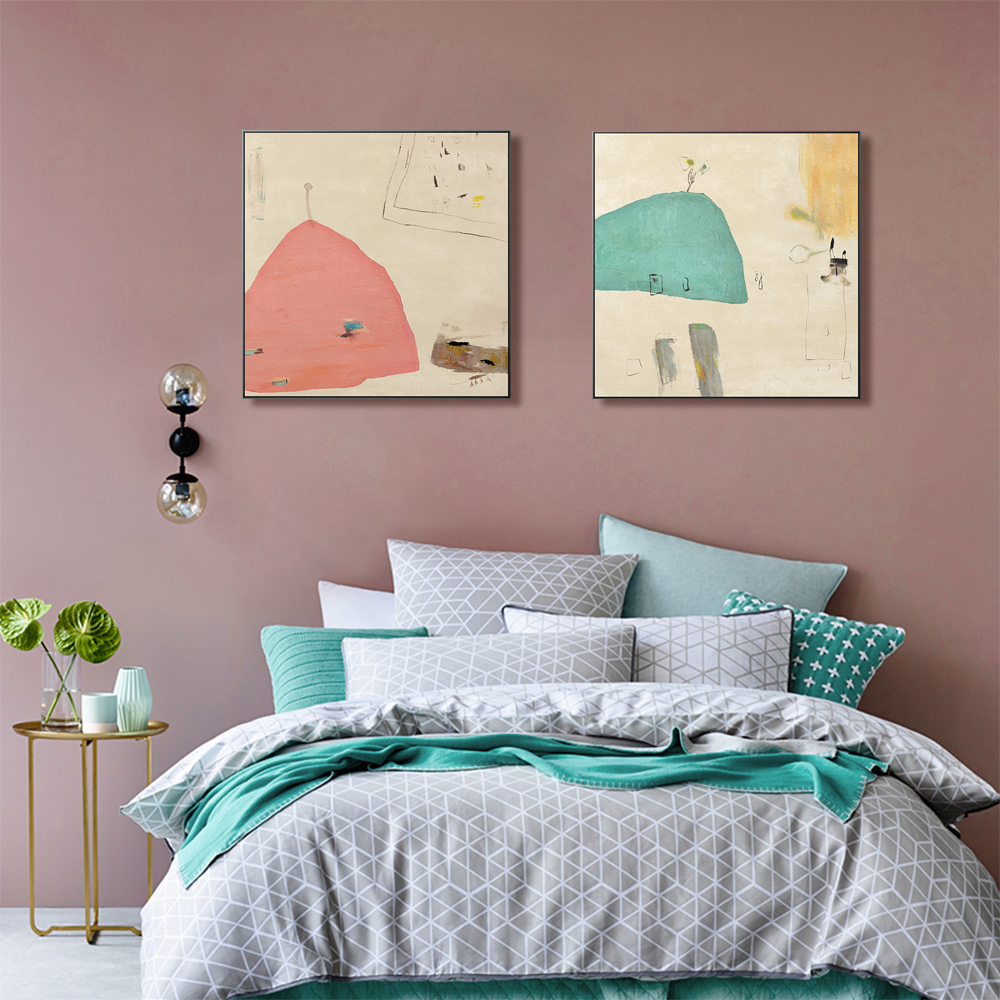 米范家 现代简约客厅背景墙壁画北欧抽象艺术装饰画卧室床头挂画