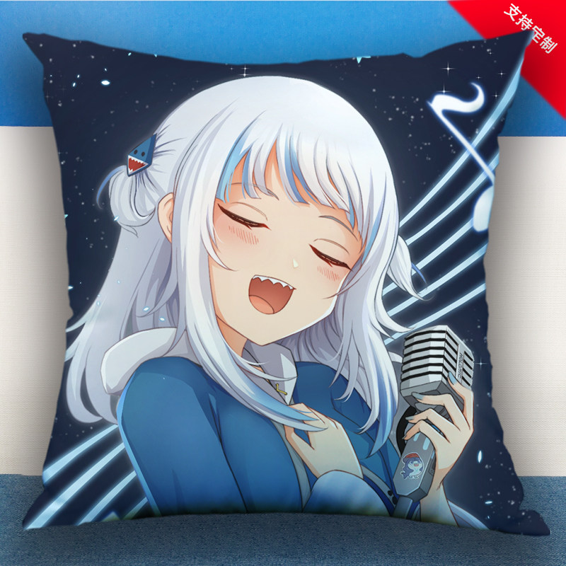 hololive噶呜古拉gawrgura周边抱枕枕头学生午睡动漫靠垫