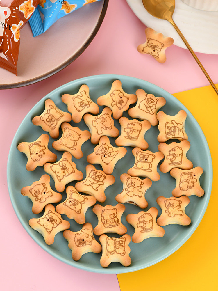 锦耀时光小熊夹心饼干儿童零食小孩休闲食品健康夹心饼干