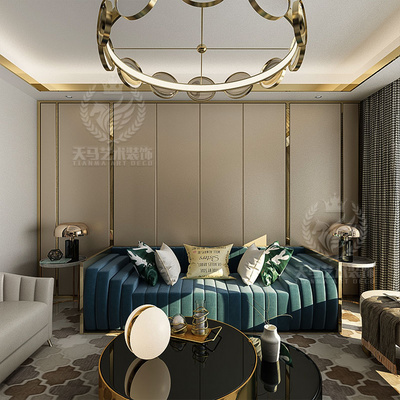 卖的轻奢硬包电视背景墙现代简约客厅背景墙软包