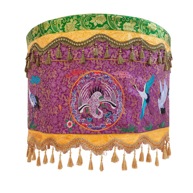 宝盖旗云华盖黄罗伞道教龙伞道法自然宝盖伞仙鹤刺绣