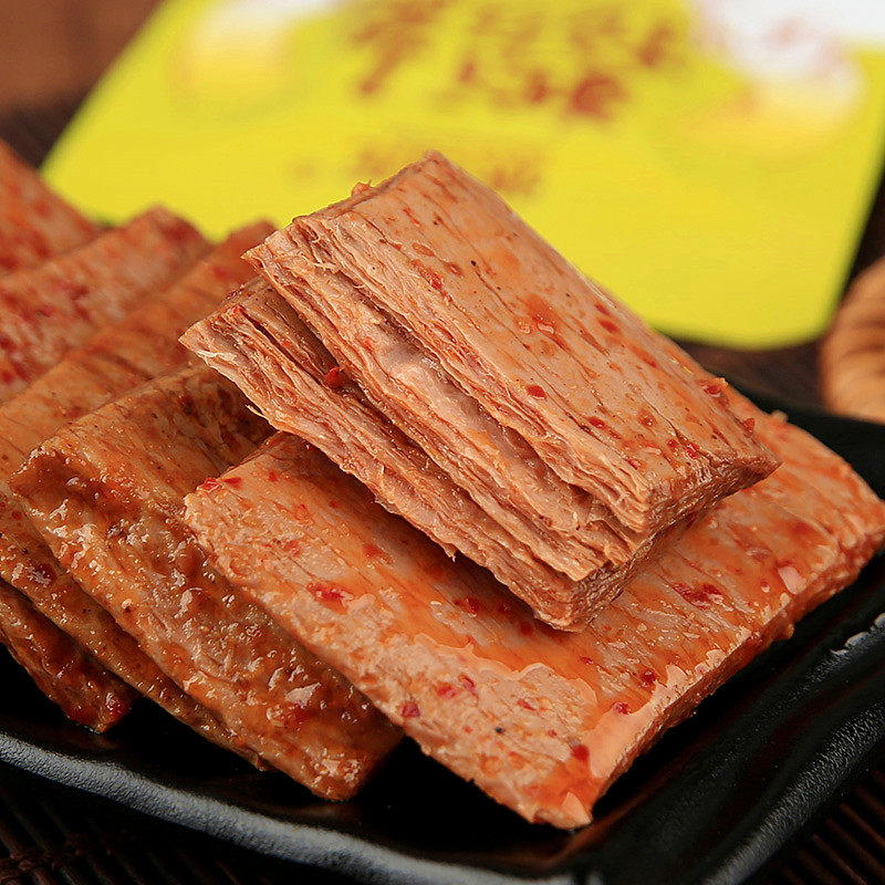 张奇龙肉辣条零食小吃豆制品肉豆人造豆干撕素爽手素肉