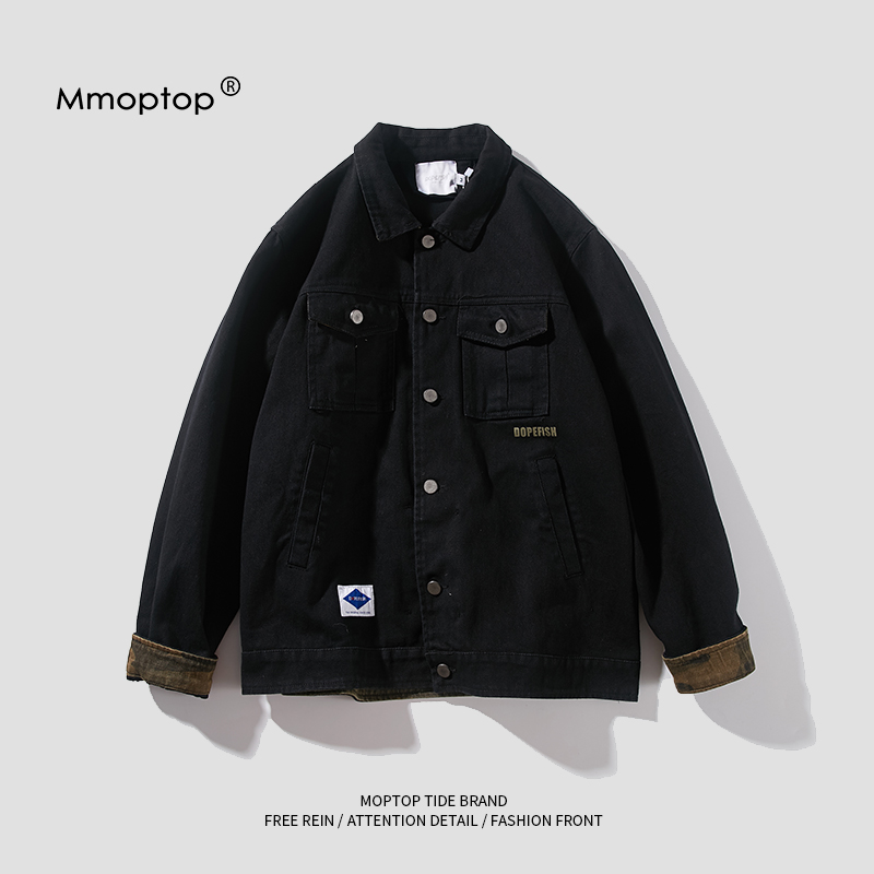 Mmoptop工装外套男春秋季潮牌男装宽松街头秋装夹克韩版潮流衣服