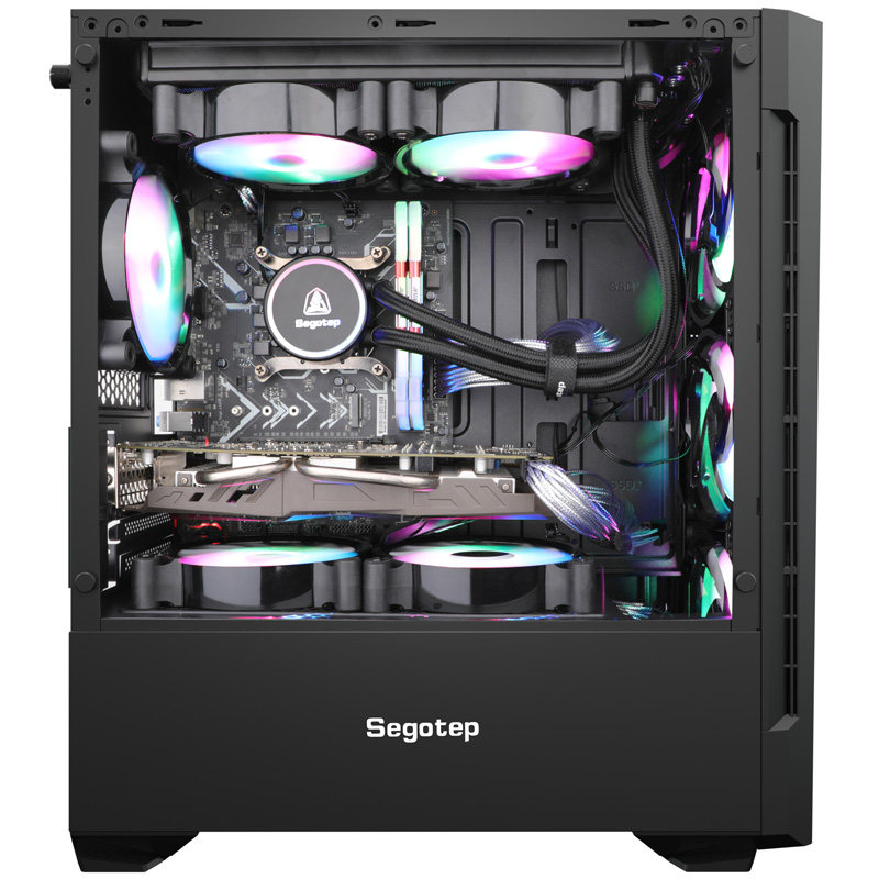 鑫谷图灵n3台式机电脑机箱diy游戏电竞防尘静音游戏水冷atx主机箱