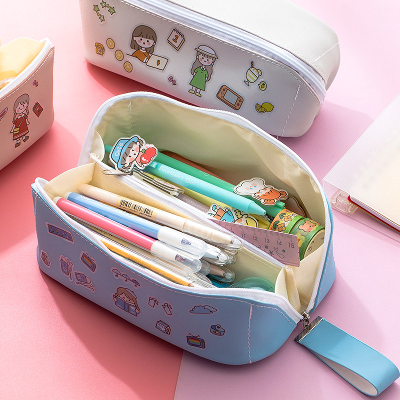 文具网红中小学生清新爱小袋可铅笔ins韩国高颜值笔袋