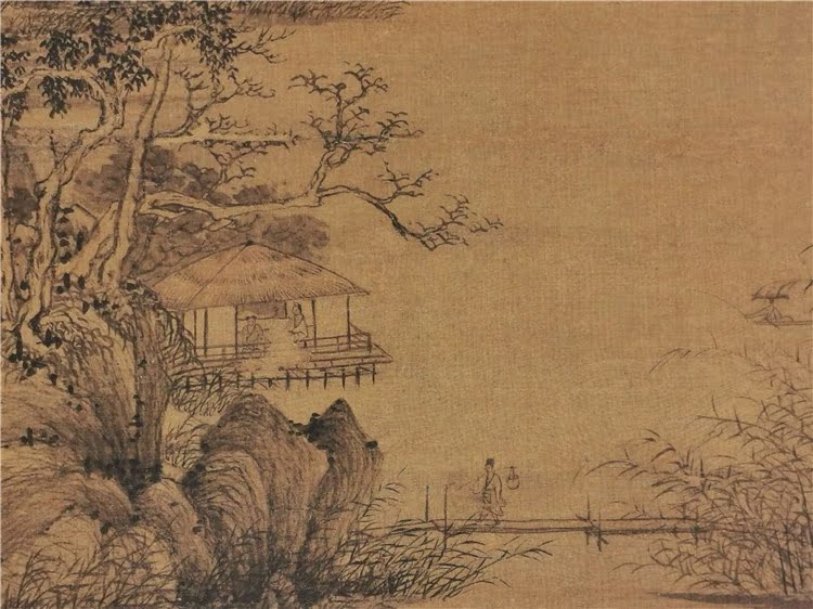 王蒙夏山隐居水墨山水画国画艺术微喷国画