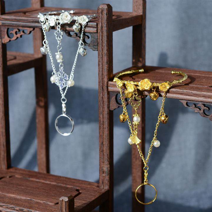 2021宫铃手镯汉服少女手饰古装手链风铃古代手镯