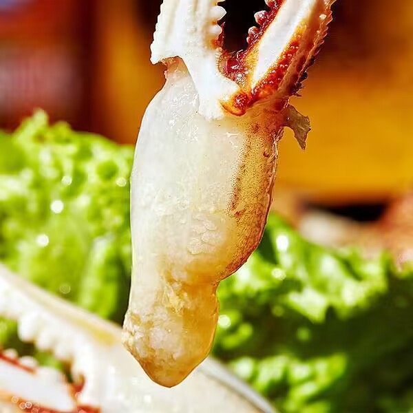 蟹腿新鲜梭子蟹肉即食大蟹脚帝王肉蟹去壳海鲜蟹类制品