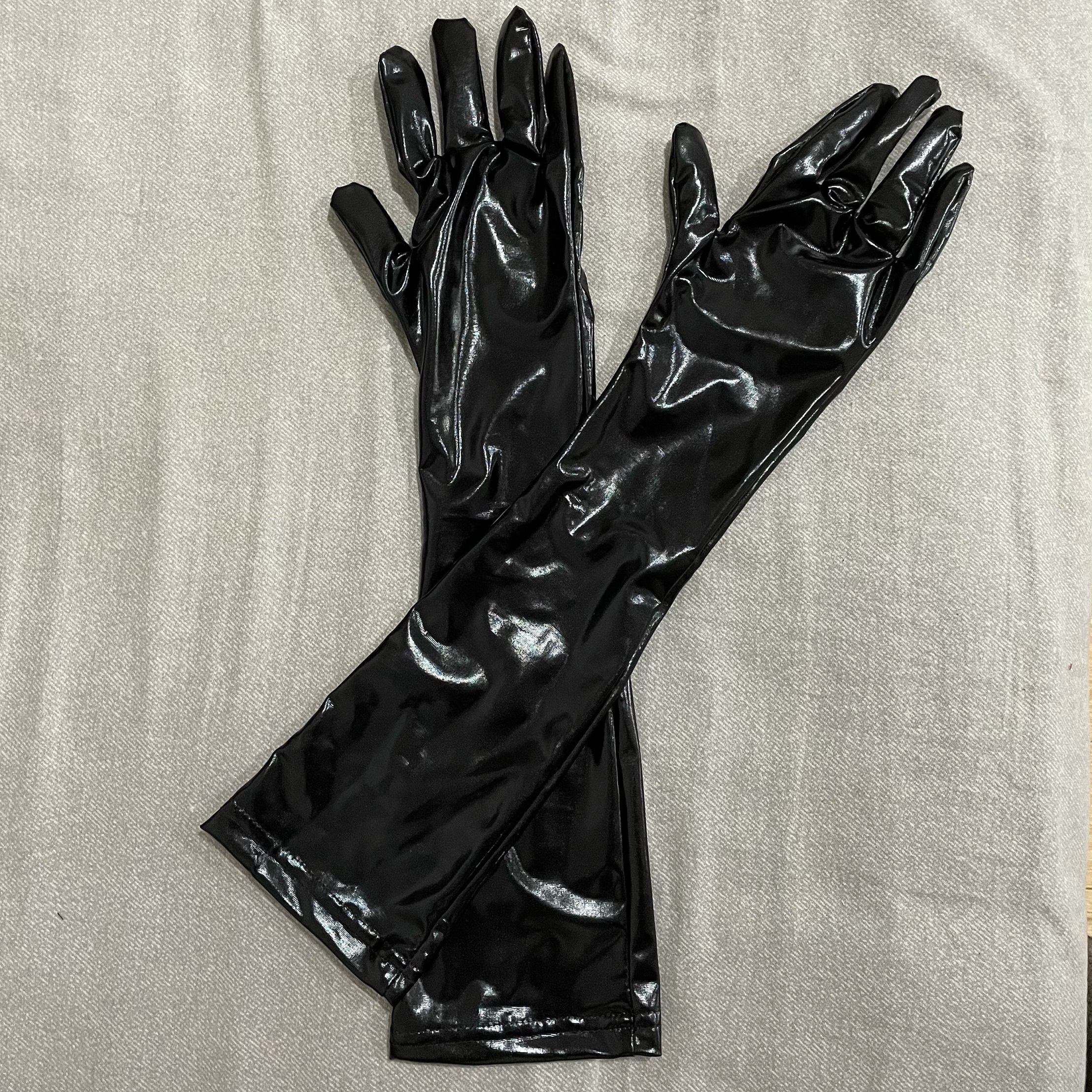 wondewr漆皮手套黑色情趣夜店舞台ds表演没有手套