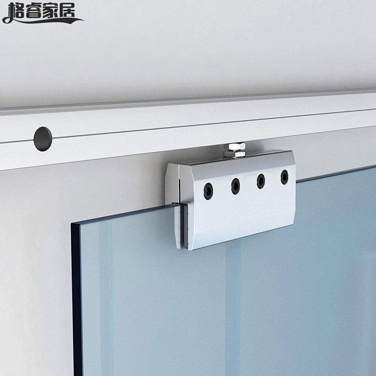 新品欧式铝合金玻璃移门五金谷仓门滑轮隐藏藏式导轨